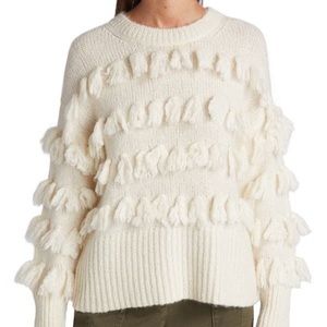 NWOT Cinque Á Sept Aurelia Tassel Sweater, Size Small